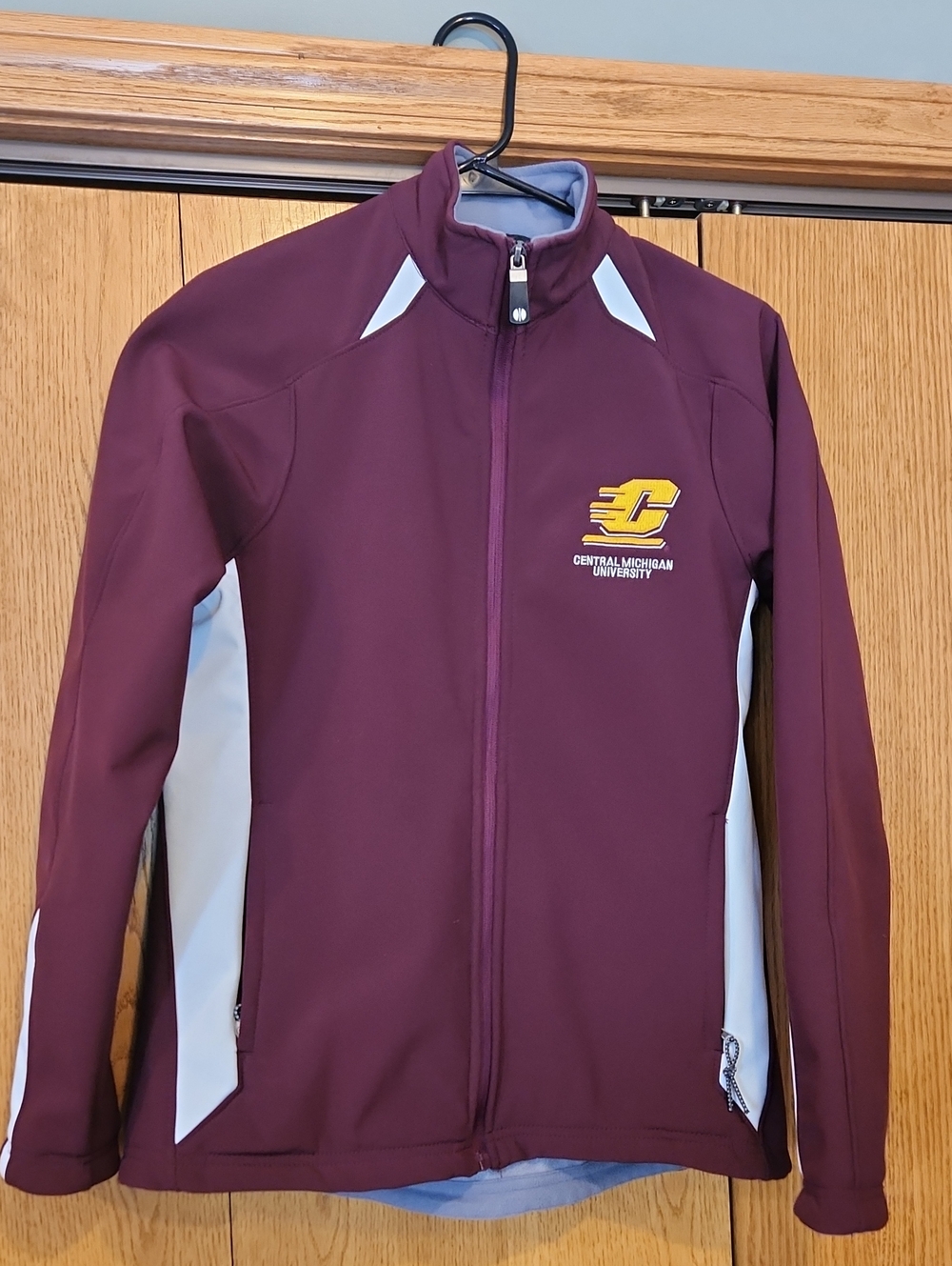 Holloway Light Gray and Maroon Fleece Jacket
